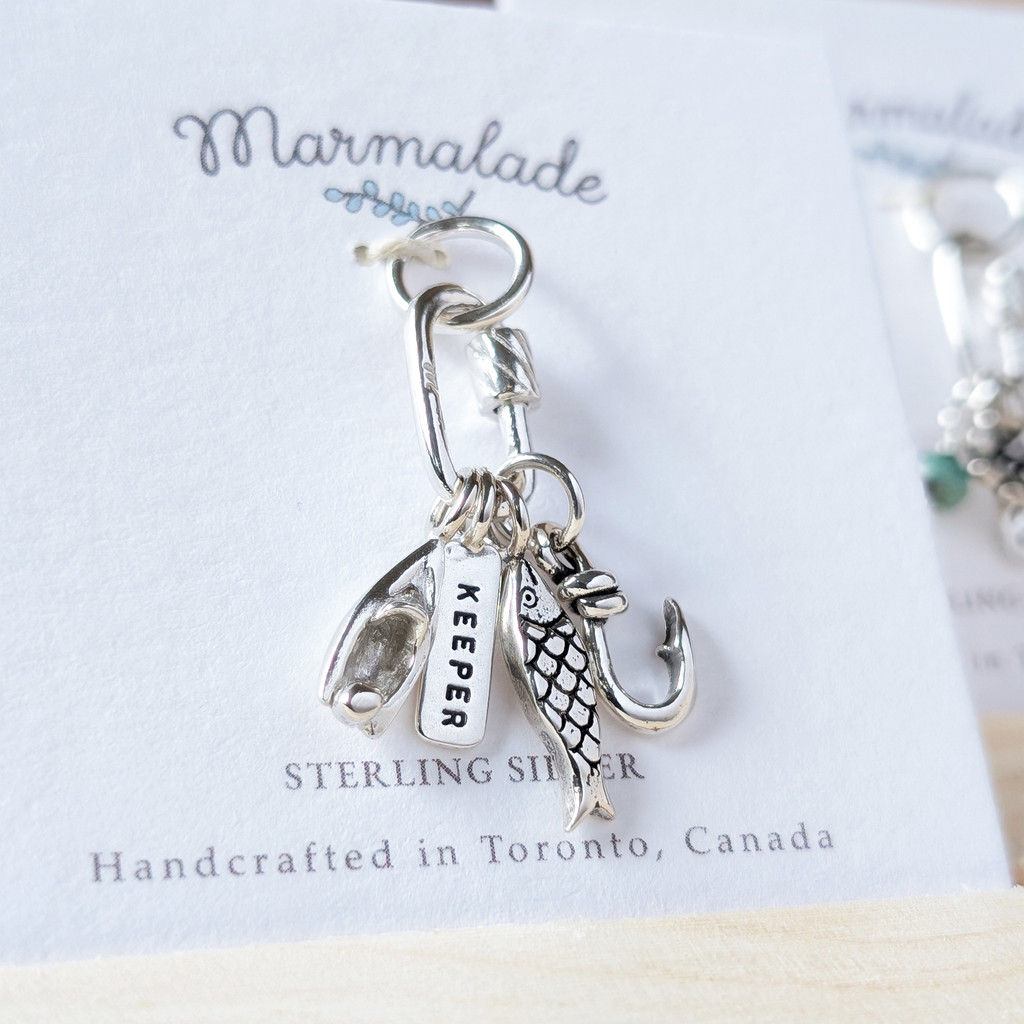 Sardine silver charm
