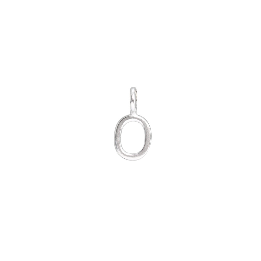 O Silver Letter Charm