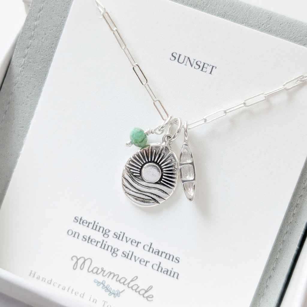 Sunset + Canoe Necklace