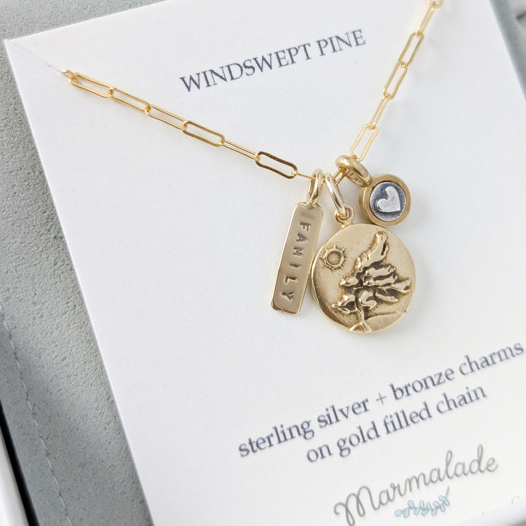 Windswept Pine Charm Necklace