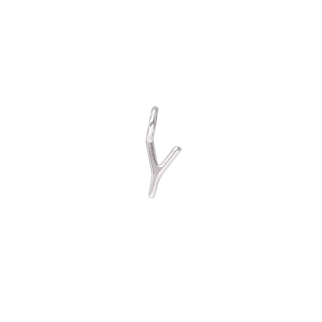 Y Silver Letter Charm