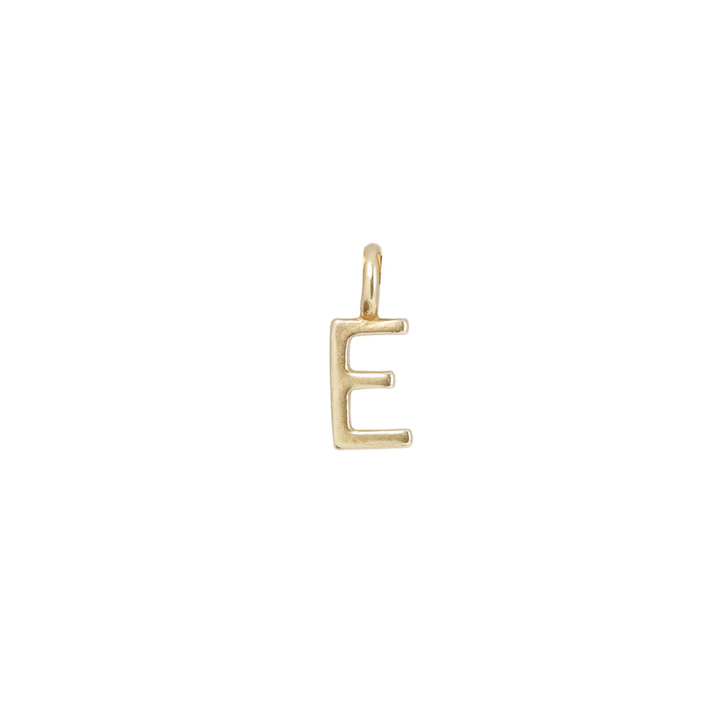 E Bronze Letter Charm