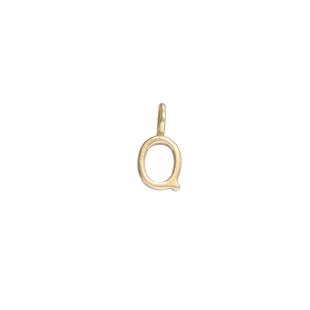 Q Bronze Letter Charm