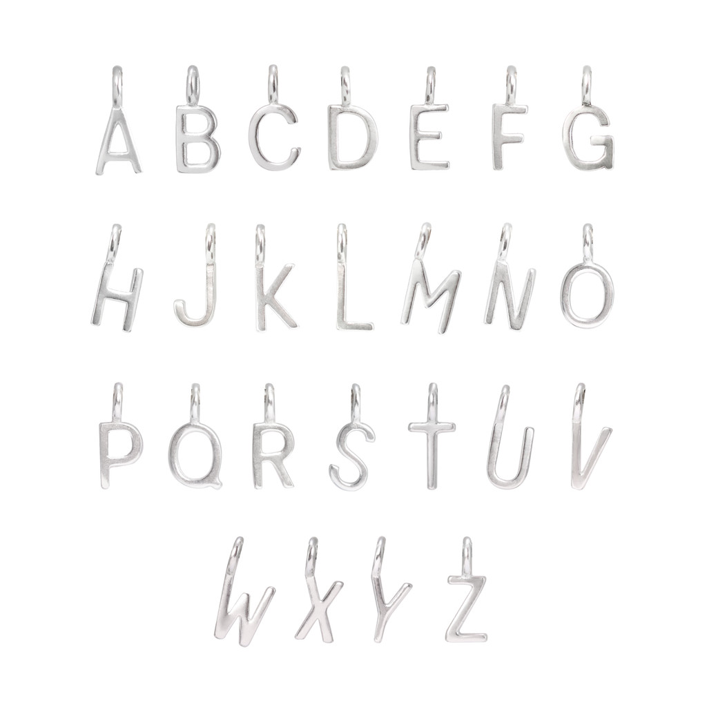 Silver Letter Charm