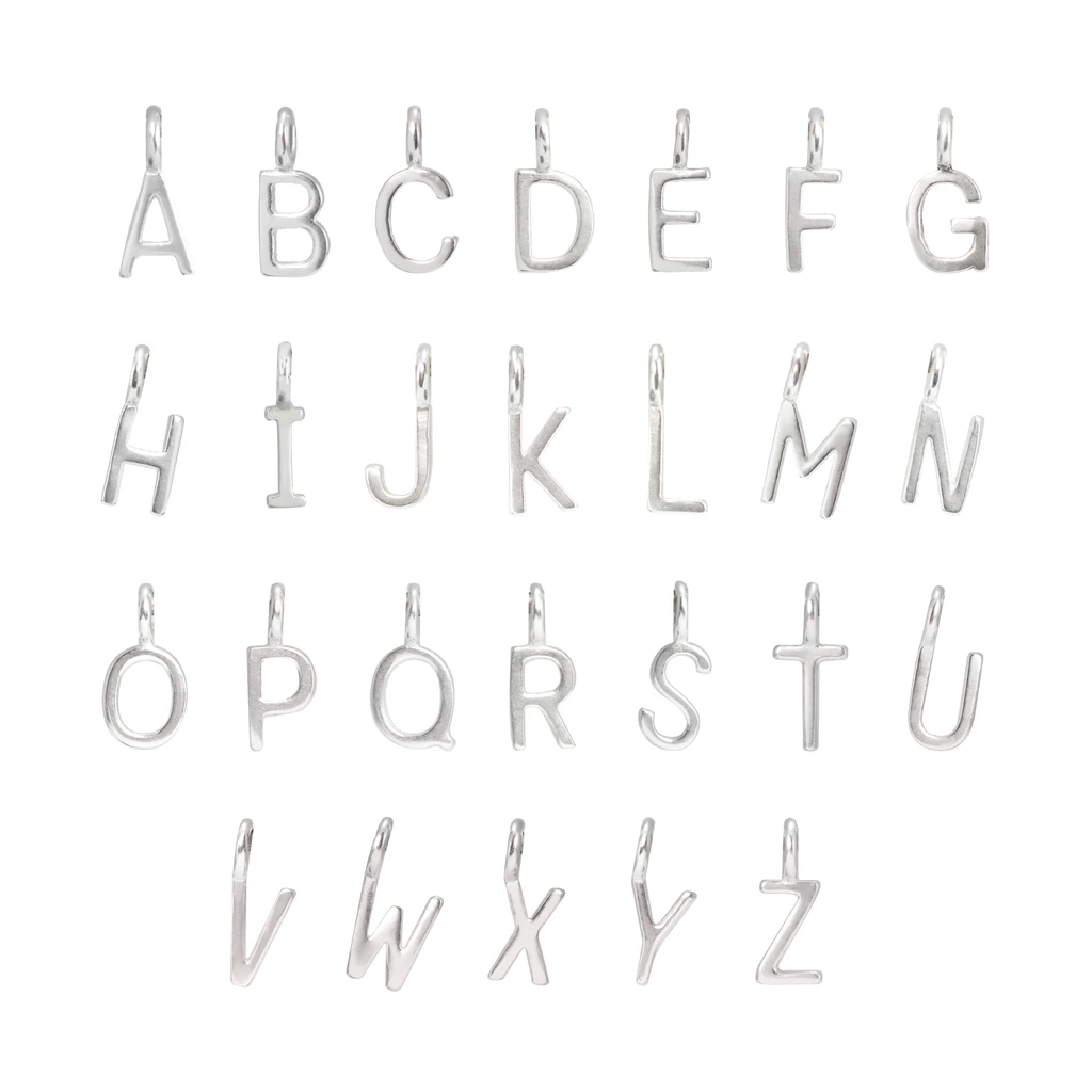 Silver Letter Charm
