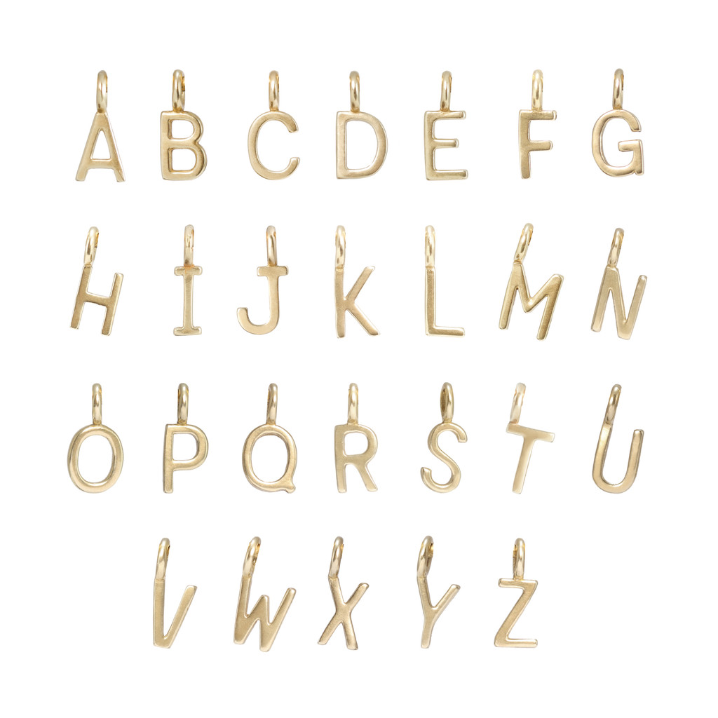 Bronze Letter Charm