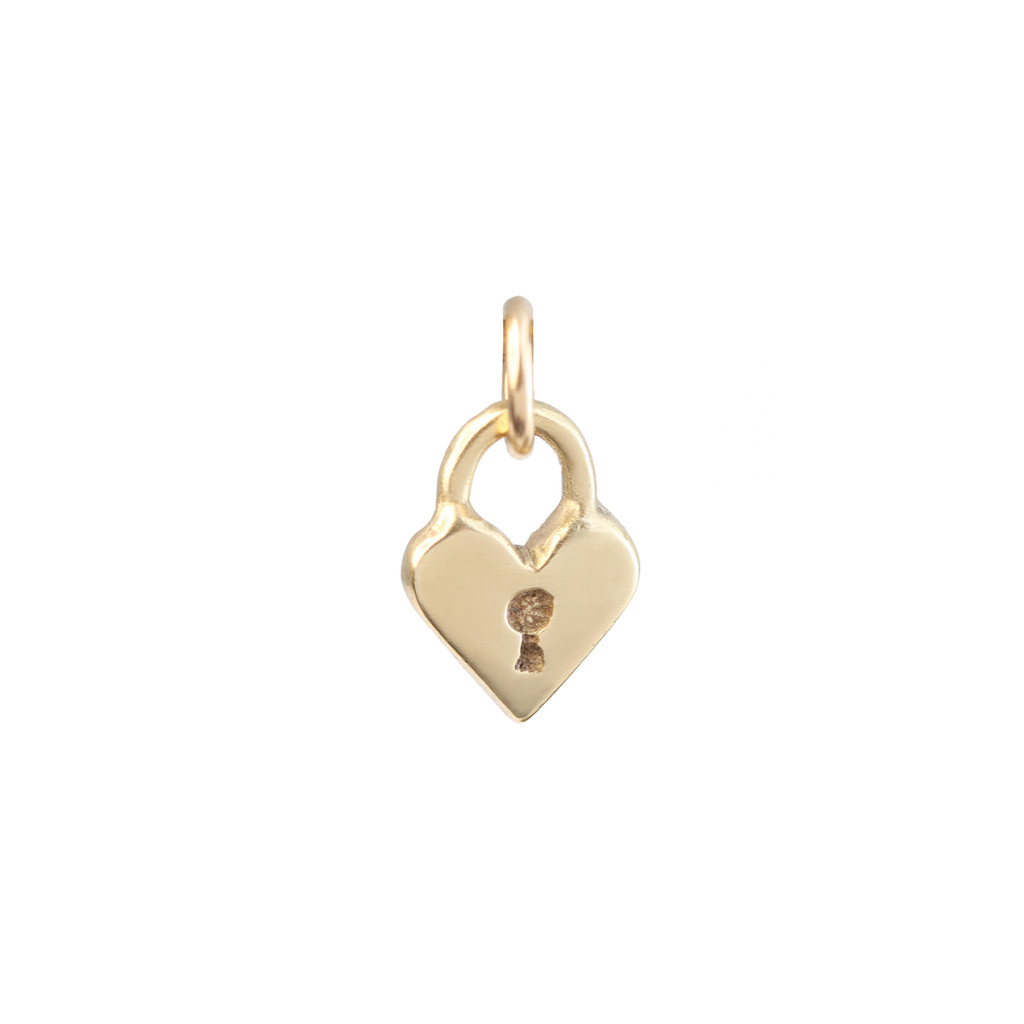 Heart Lock Large sculpted charm