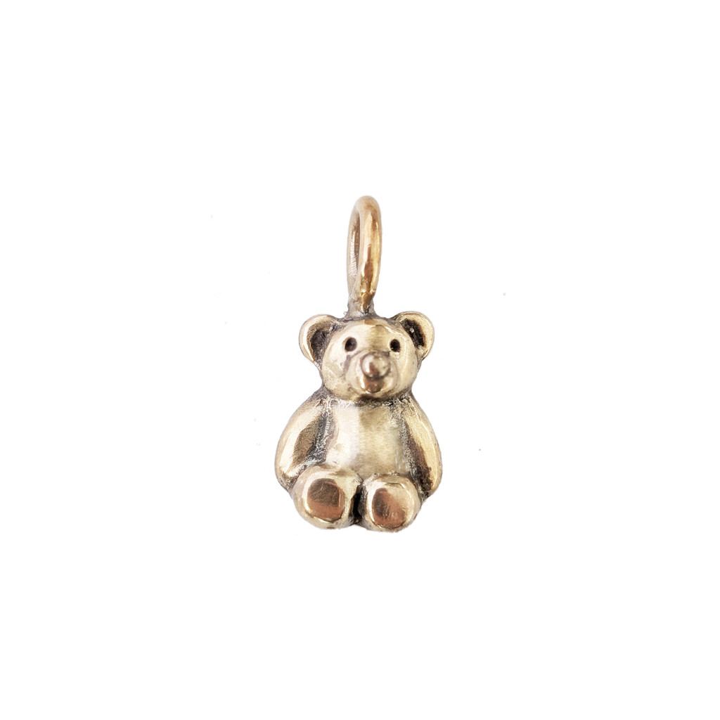 Teddy Bear bronze charm