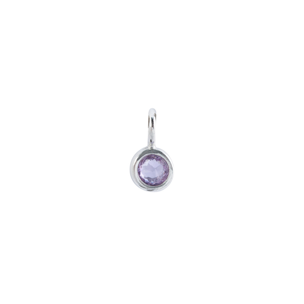 Amethyst silver charm