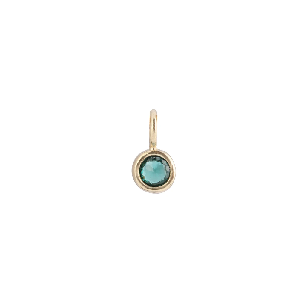 Emerald bronze charm