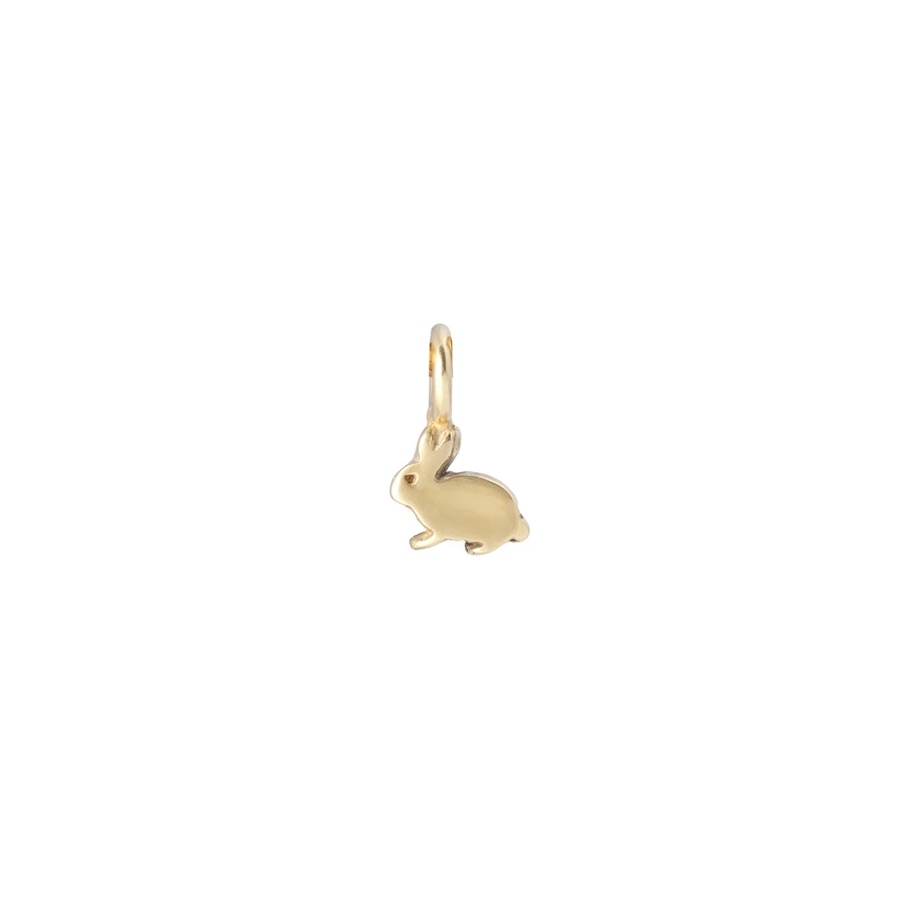 Rabbit small sculpted charm