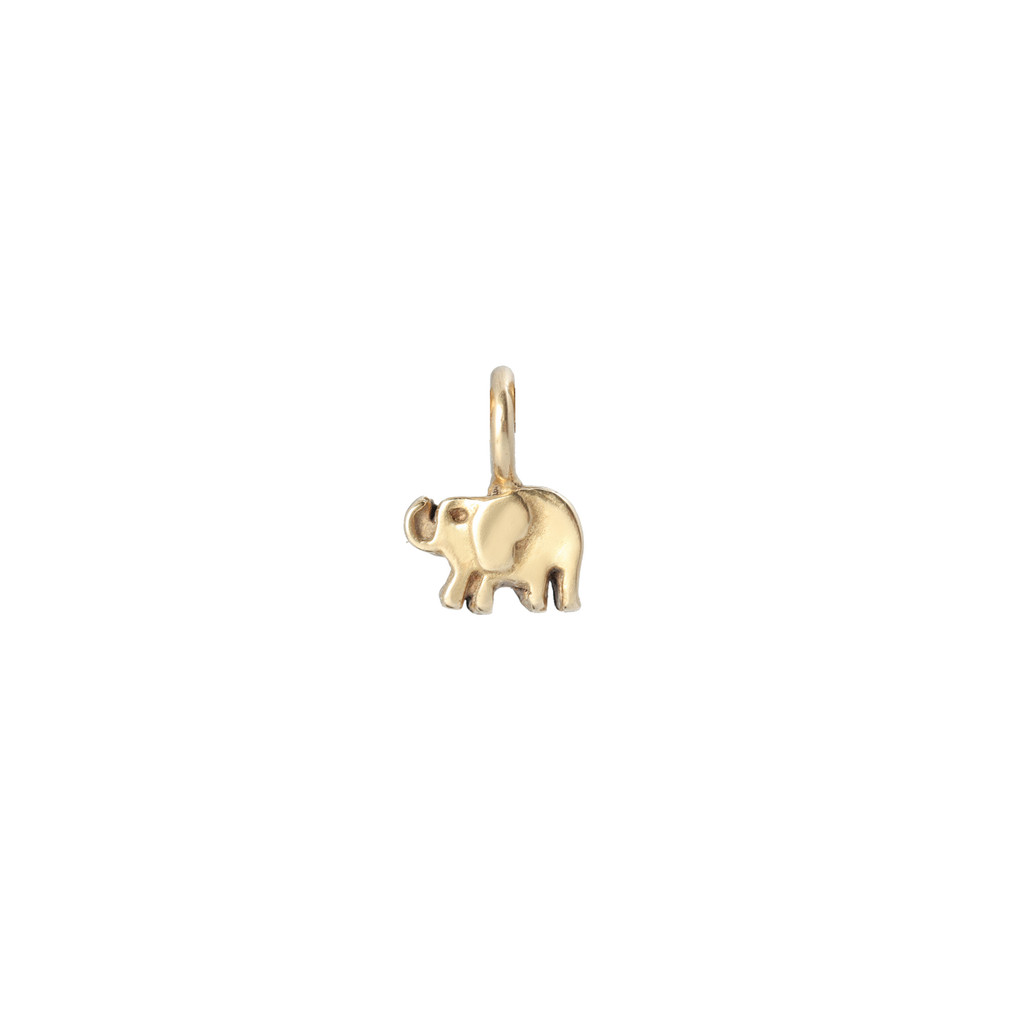 Elephant bronze sculpted charm