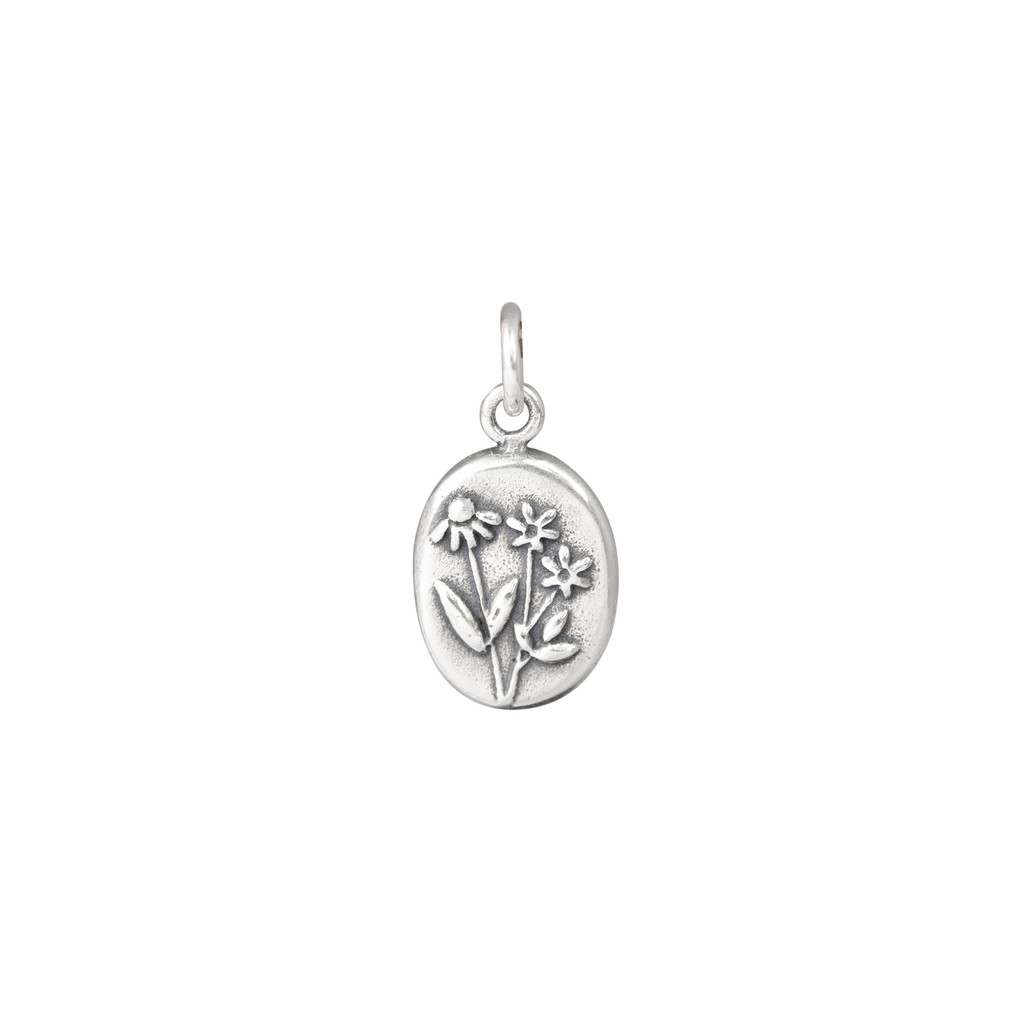 Meadow Blooms Silver Oval