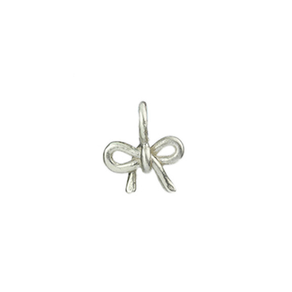 Bow silver charm