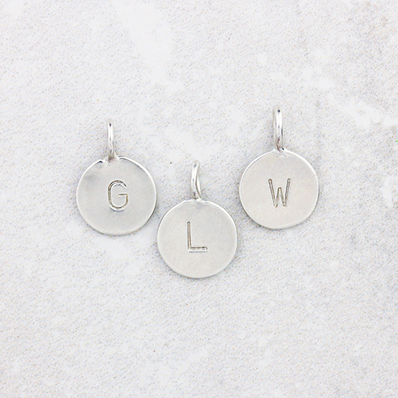 Tiny Silver Letter Pendants - Marmalade 