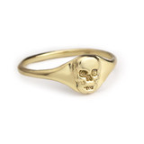 Skull Signet Ring - 14K Gold