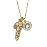 Sun + Feather Necklace