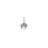 Dog paw silver charm