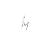 M Silver Letter Charm