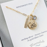Windswept Pine Charm Necklace