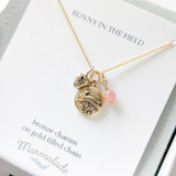 Bunny in the field Charm Necklace