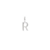 R Silver Letter Charm
