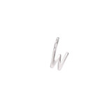 W Silver Letter Charm