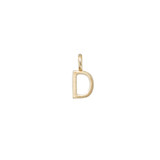 D Bronze Letter Charm