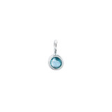 Blue Topaz silver charm