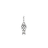 Little Fish Silver Moissanite Charm
