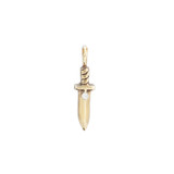 Dagger Bronze Moissanite Sculpted Charm