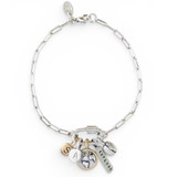 Sterling Silver Paperclip Carabiner  Bracelet - Build Your Own