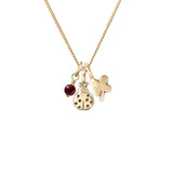 Ladybug silver sculpted charm