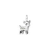 Deer silver sculpted charm