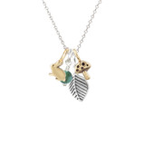 Large Leaf silver sculpted charm