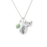 Dove bronze sculpted charm