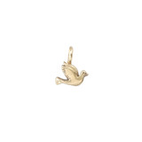 Dove bronze sculpted charm