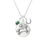 Horse Medallion Charm Necklace