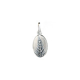 Fern oval charm