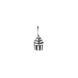 Cupcake silver charm 