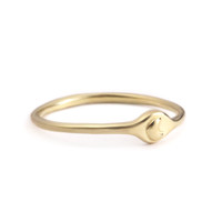 Moon Signet Ring - 14K Gold