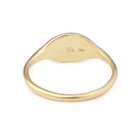 Hummingbird Signet Ring - 14K Gold