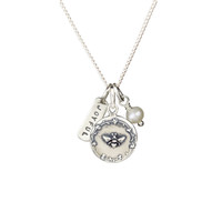 Bee with Flowers Necklace
