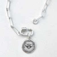 Silver Big Link Paperclip Carabiner Necklace  - Build your own 