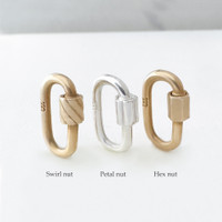 Gold Filled Paperclip Carabiner  Bracelet - Build Your Own