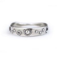 Sun, Moon + Stars Ring