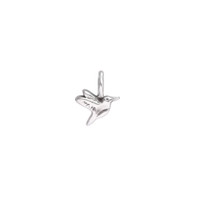 Hummingbird sculpted silver charm