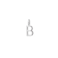 B Silver Letter Charm