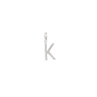 K Silver Letter Charm