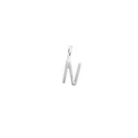 N Silver Letter Charm